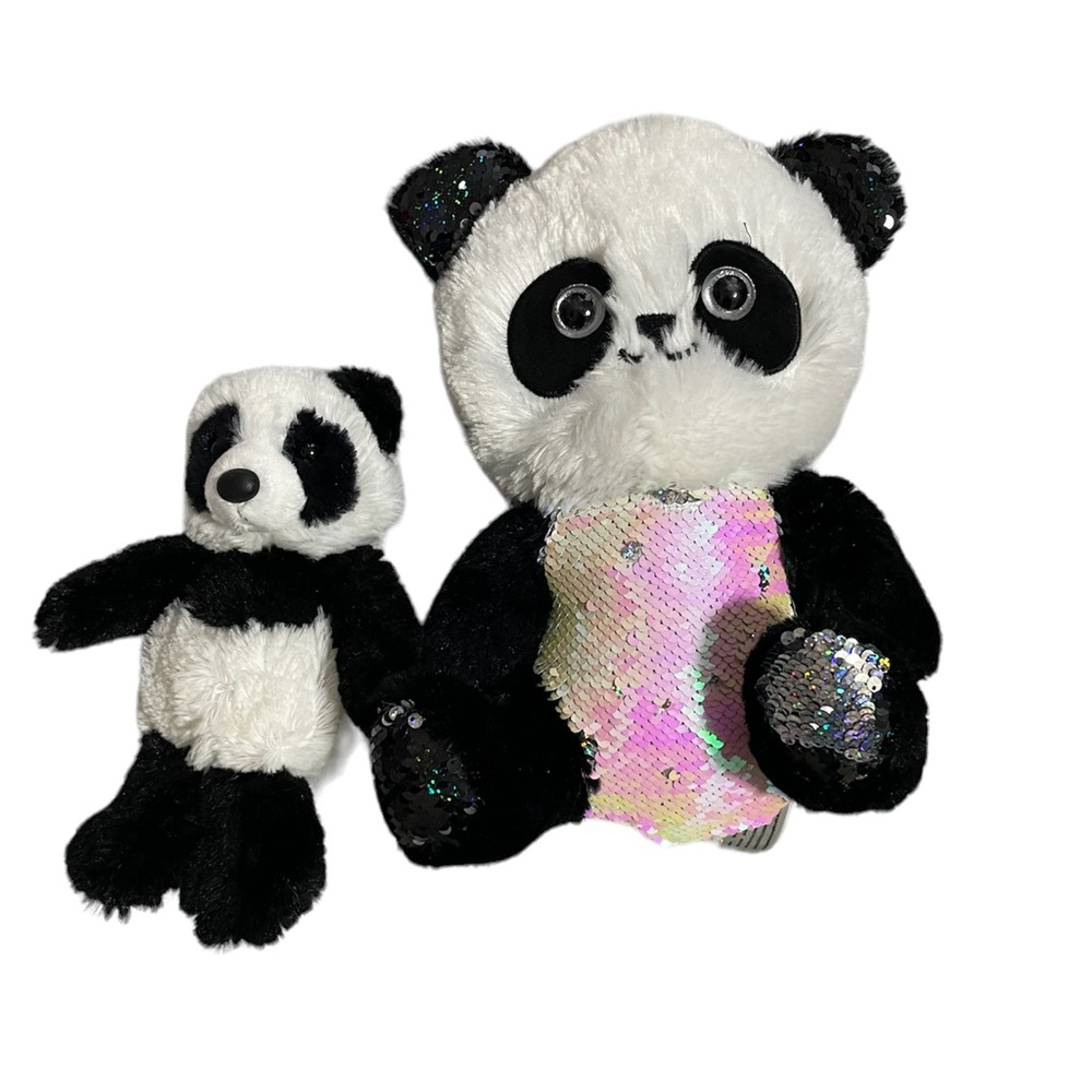 Justice Panda Stuffed Animal with Sparkles